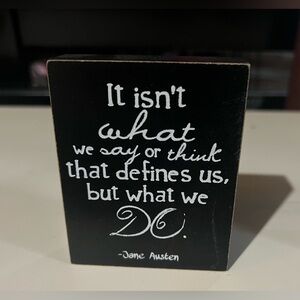 Black Inspirational Quote Block